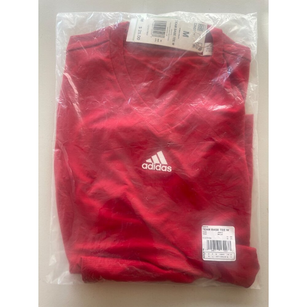adidas womens Team Base Tee Team Power Red Medium